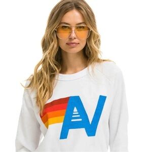 Aviator Nation logo sweatshirt White size S